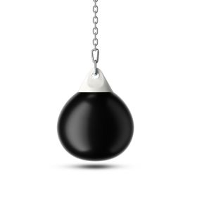 Home Gym 21 Inch Water Punching Bag with Adjustable Metal Chain (Type: Exercise & Fitness, Color: BLACK)