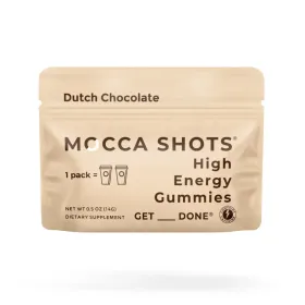 Mocca Shots Energy Gummies with Caffeine - 12-Pack (Flavor: Dutch Chocolate)