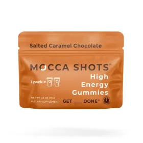 Mocca Shots Energy Gummies with Caffeine - 12-Pack (Flavor: Salted Caramel Chocolate)