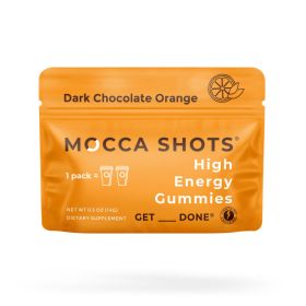 Mocca Shots Energy Gummies with Caffeine - 12-Pack (Flavor: Dark Chocolate Orange)